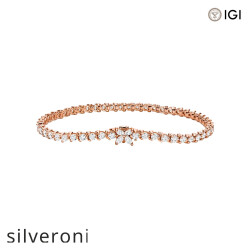 3.08 Carat Marquise Lab Grown Diamond Tennis Bracelet in Rose Gold - Silveroni