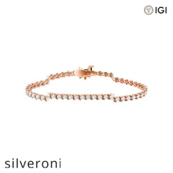 3.08 Carat Marquise Lab Grown Diamond Tennis Bracelet in Rose Gold - 3