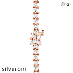 3.08 Carat Marquise Lab Grown Diamond Tennis Bracelet in Rose Gold - 4