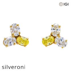 3.20 Carat Lab Grown Pear Cut Diamond Earrings - Silveroni