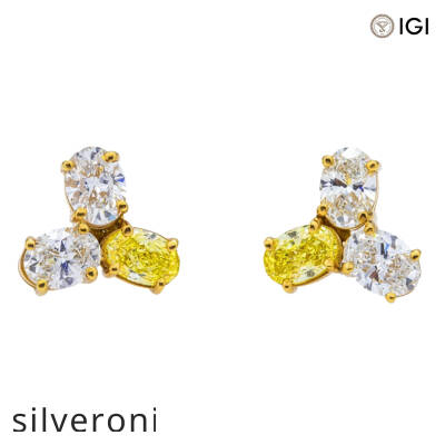 3.20 Carat Lab Grown Pear Cut Diamond Earrings - 1