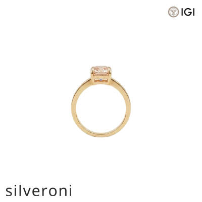 3.21 Carat Emerald Cut Lab Grown Diamond Ring in 14K Gold - 3