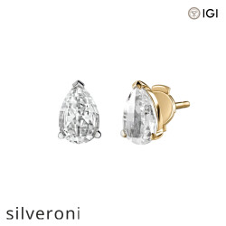 3.25 Carat Tear Lab Grown Diamond Stud Earrings - 3