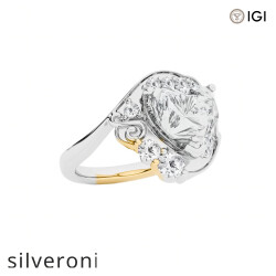 3.50 Carat Heart Shape Fancy Pink Lab Grown Diamond Engagement Ring - 2