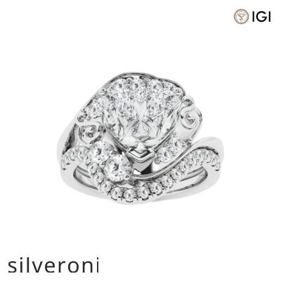 3.50 Carat Heart Shape Fancy Pink Lab Grown Diamond Engagement Ring - 3