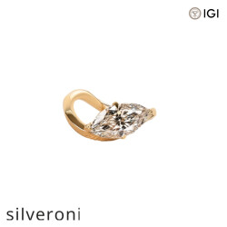 3.6 Carat East-West Marquise Lab Grown Diamond Ring in 14K Yellow Gold - Silveroni
