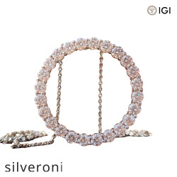 3.77 Carat Round Cut VVS Lab Grown Diamond Pendant - Silveroni