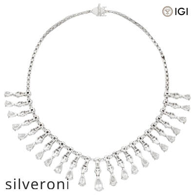 39.00 Carat Marquise Lab Grown Diamond Collar Necklace - 2