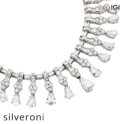 39.00 Carat Marquise Lab Grown Diamond Collar Necklace - 3