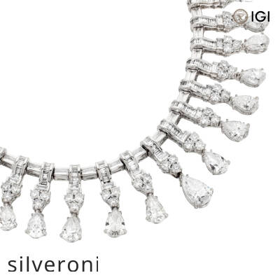39.00 Carat Marquise Lab Grown Diamond Collar Necklace - 3