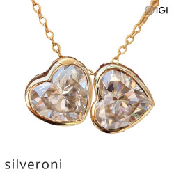3.92 Carat VVS Heart Cut Lab Grown Diamond Pendant - Silveroni