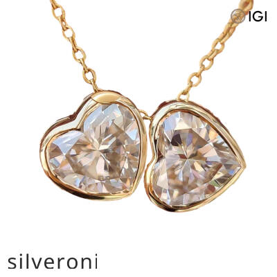 3.92 Carat VVS Heart Cut Lab Grown Diamond Pendant - 1