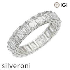 4.00 Carat Emerald Cut Diamond Eternity Band in Platinum - 4