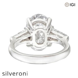 4.02 Carat Oval D Color IF Clarity Lab Grown Diamond Ring - 3