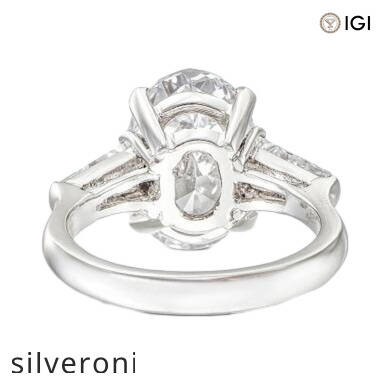 4.02 Carat Oval D Color IF Clarity Lab Grown Diamond Ring - 3