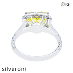 4.78 Carat Heart Shaped Lab Grown Diamond Ring in 14KT White Gold - 3