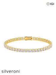 4mm 10.00 CTW Round Lab Grown Diamond Tennis Bracelet - Silveroni
