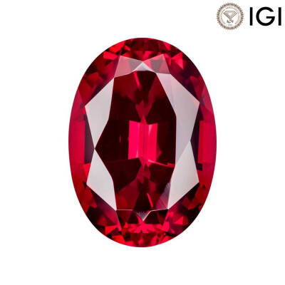 5.50 Carat Oval Cut Lab-Created Ruby - 1