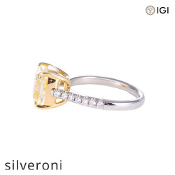 5.00 Carat Cushion Lab Grown Diamond Ring - 4