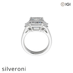 5.02 Carat D Color IF Clarity Emerald Cut Lab Grown Diamond Engagement Ring - 3