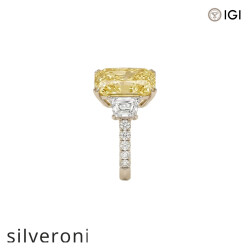 5.04 Carat Cushion Cut Lab Grown Diamond Trilogy Ring - 3