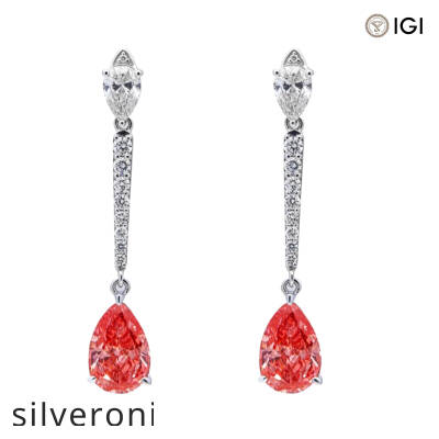 5.53 Carat Radiant Lab Grown Diamond Earrings in 18KT White Gold - 1