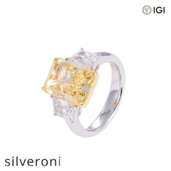 6.00 Carat Radiant Lab Grown Diamond Ring - Silveroni