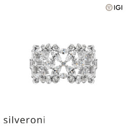 6.5 Carat D Color Lab Grown Diamond Floral Ring - Silveroni
