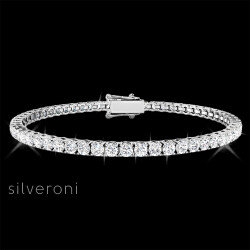 6ct Lab Diamond Tennis Bracelet D/VVS Brilliant Set in 18k by Silveroni - 2