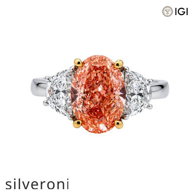 8.08 Carat Oval Lab Grown Diamond Ring in 18K Rose Gold and Platinum - 1