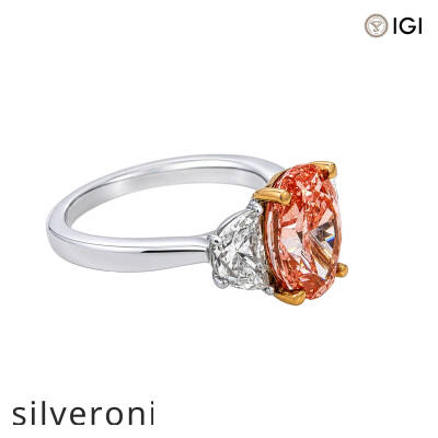 8.08 Carat Oval Lab Grown Diamond Ring in 18K Rose Gold and Platinum - 2