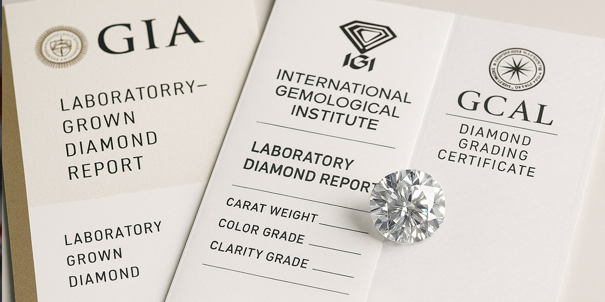 Lab Grown Diamond Certifications: What Do GIA, IGI, and GCAL Approve?
