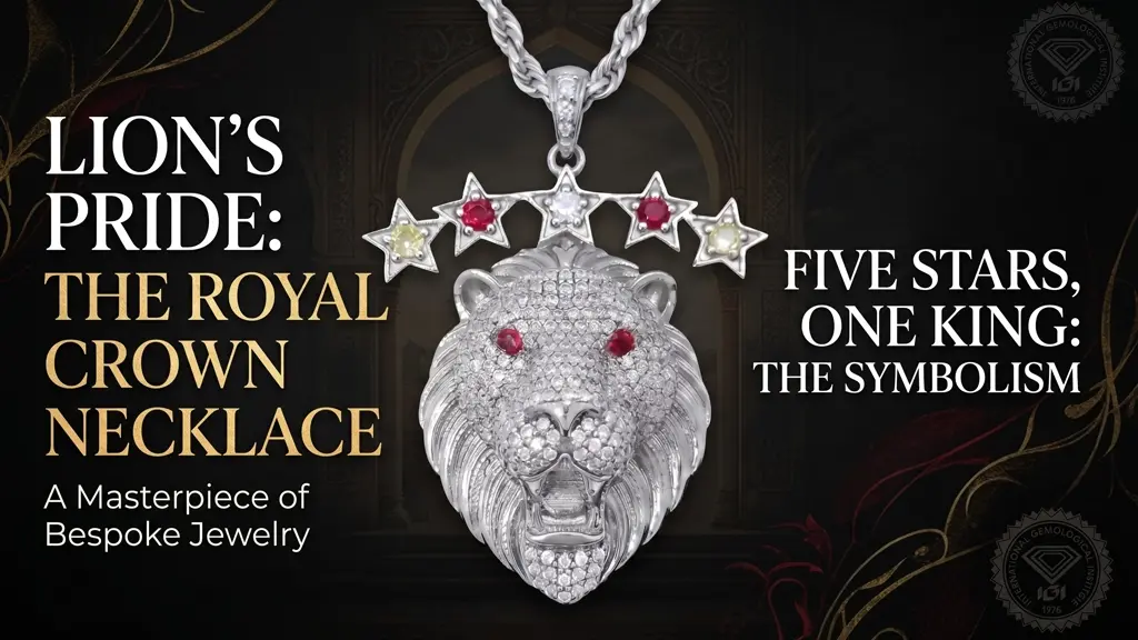 Lion’s Pride: 5 Star Lion Necklace | Silveroni