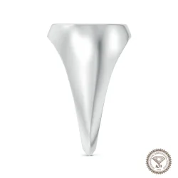 Allure Aquarius Zodiac Signet Ring in 18K White Gold - 3