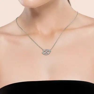 Allure Cancer Zodiac Diamond Necklace — 1 Carat Lab-Grown - 3