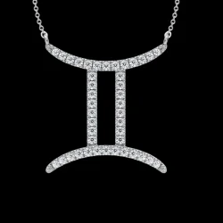 Brilliant Gemini Zodiac Diamond Necklace - 1 Carat Lab-Grown - 2