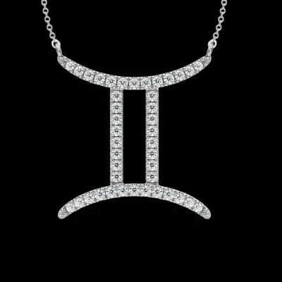 Brilliant Gemini Zodiac Diamond Necklace - 1 Carat Lab-Grown - 2