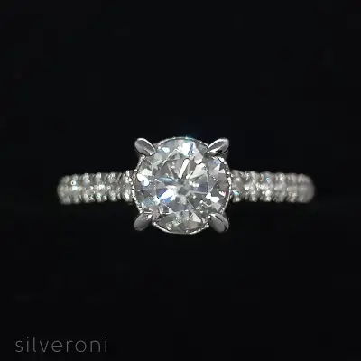 Brilliant Round Double Lab Grown Diamond Ring | Sustainable Elegance by Silveroni - 2