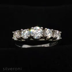 Brilliant Solitaire Lab Grown Diamond Band | Sustainable Elegance by Silveroni - 2