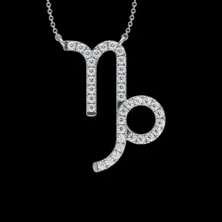Capricorn Zodiac Sign Diamond Necklace, IGI Lab-Grown 18K - 2