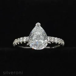 Celestial Aura Lab Grown Diamond Ring | Sustainable Elegance by Silveroni - 2