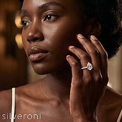 Celestial Aura Lab Grown Diamond Ring | Sustainable Elegance by Silveroni - Silveroni