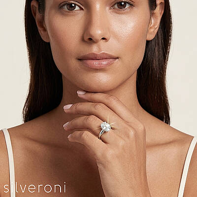 Celestial Bloom Lab Grown Diamond Ring 14K by Silveroni - 2