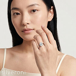 Celestial Bloom Lab Grown Diamond Ring 14K by Silveroni - Silveroni