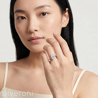 Celestial Bloom Lab Grown Diamond Ring 14K by Silveroni - 1