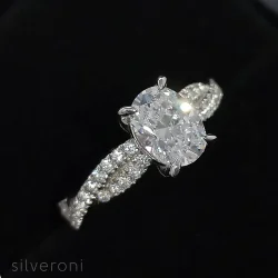 Cosmic Gleam Gold Lab Grown Diamond Ring | Sustainable Elegance by Silveroni - 2