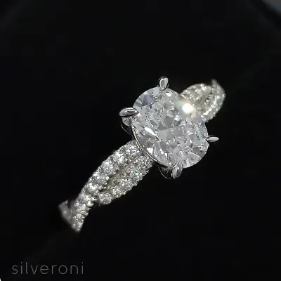 Cosmic Gleam Gold Lab Grown Diamond Ring | Sustainable Elegance by Silveroni - 2