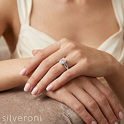 Cosmic Gleam Gold Lab Grown Diamond Ring | Sustainable Elegance by Silveroni - 5