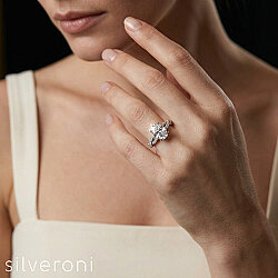 Cosmic Gleam Gold Lab Grown Diamond Ring | Sustainable Elegance by Silveroni - 2