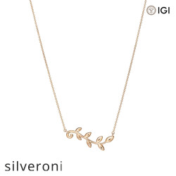 Cushion Cut Olive Leaf Vine Pendant - 1